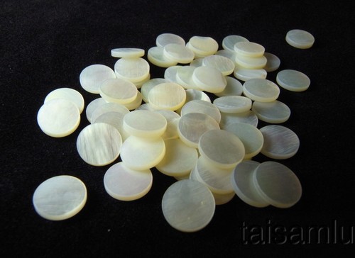 White Abalone Inlay Material 100 pieces Dots 5mm VW5 - Picture 3 of 3