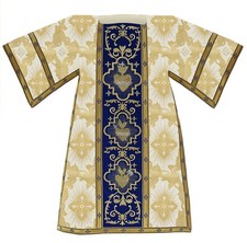 Cream/blue Roman Dalmatic with stole Dalmatique Crema/azul Dalmática DR822AKN9
