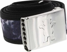 New Grizzly Griptape Co Smoke Black Tie Dye Clamp Mens Skate Belt RBCK-173