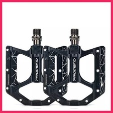 Pedali flat in alluminio per Mtb bici bicicletta mountain bike antiscivolo neri