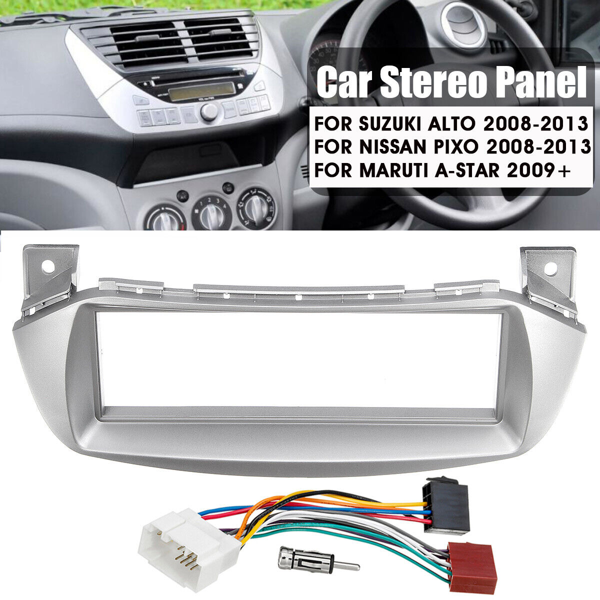 Car Stereo Radio Fascia Panel ISO Fitting Kit For Alto Pixo | eBay