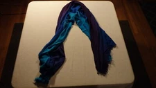 Long Blue & Purple Soft Calvin Klein Scarf