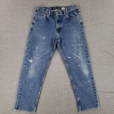 VINTAGE Nautica 34x32 Jeans Old School Baggy Loose Straight Dungarees Distressed