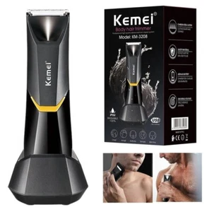 Washable Men's Beard Trimmer Hair Clipper Electric Body Shaver Grooming KM-3208