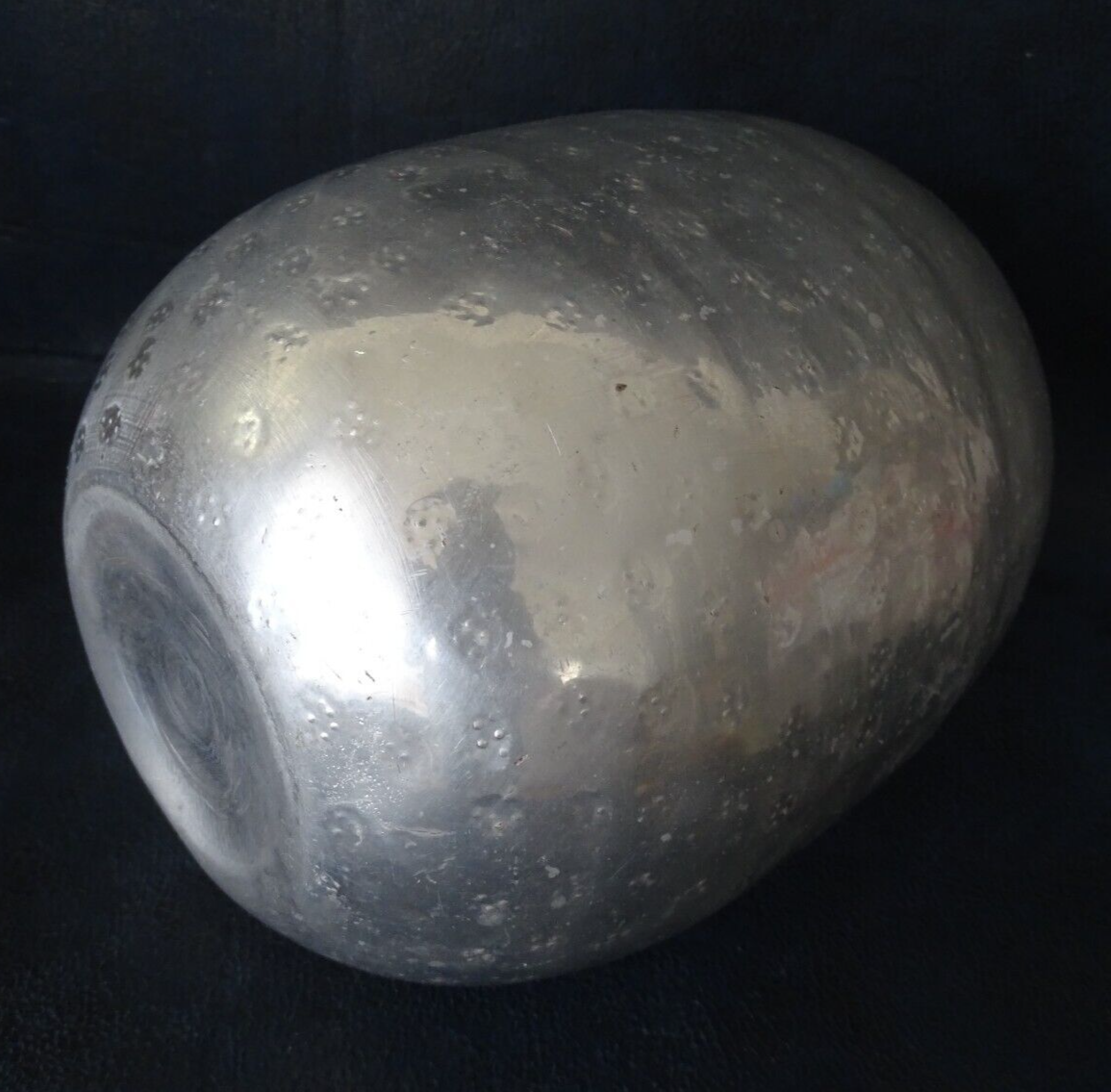 Petit Vase Ancien Oriental En Argent Massif émaillé - Bleu, Vintage XXème
