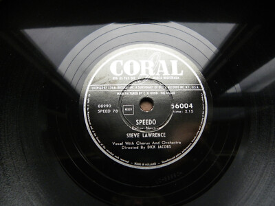 1753/ STEVE LAWRENCE-Speedo-Kiss me-1957-TOP-JUKEBOX-HITS-78rpm Schellack