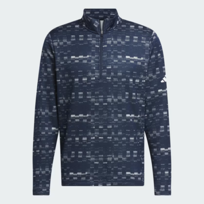 adidas Lightweight 1/4 Zip Golf Pullover - Navy/White adidas Lightweight 1/4 Zip Golf Pullover - Navy/White