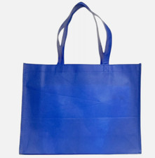 5 Pack Dark-Blue Tote Bag reusable Grocery Bag. Hand Bag 18"WX15"HX6"D A5, J17 