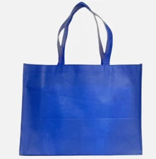 5 Pack Dark-Blue Tote Bag reusable Grocery Bag. Hand Bag 18"WX15"HX6"D(A5, DR)