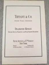 1927 Tiffany & Co. Jewelry Pearls Vtg Print Ad Diamond Rings 5th Ave New York