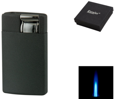 #ad Eurojet Feuerzeug Jet schwarz matt HUMIDOR FEUERZEUG EUR 8.00