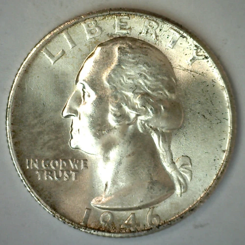 1946 S Washington Silver Quarter 25c US Coin Uncirculated San Francisco Mint