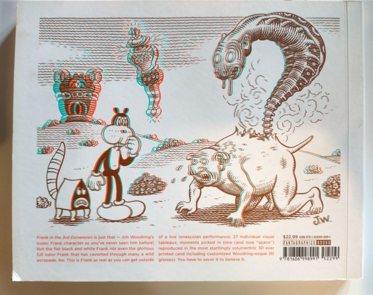 Frank In The 3rd Dimension Jim Woodring Hardback with Glasses