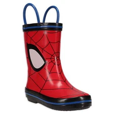 Marvel Spiderman Youth Boys Red License Graphic Pull-on Rain Boots: 13/1-2/3