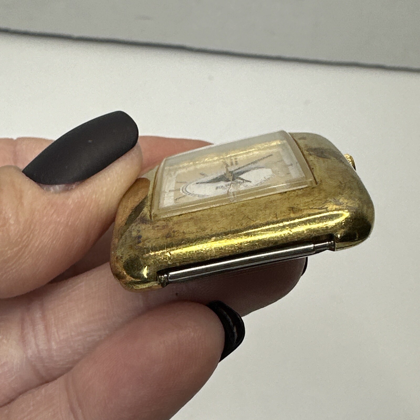 Vintage Fossil Collection UNTESTED Ellipsis Watch Quartz Moon Phase Rectangle