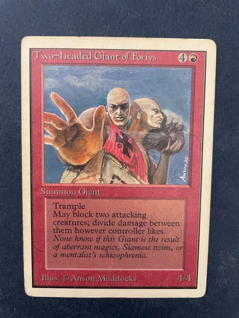 MTG UNLIMITED EDITION TWO-HEADED GIANT OF FORIYS MAGIC THE MTG UNLIMITED EDITION TWO-HEADED GIANT OF FORIYS MAGIC THE
