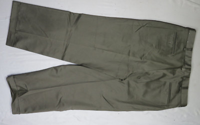CHARLESTON KHAKIS MENS PANT GRAY 35R 35X28 M. DUMAS & SONS RELAXED PLEATED CHINO