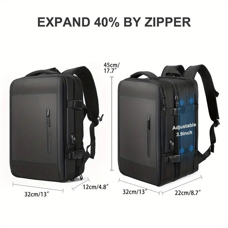 Men's Casual Trendy Adjustable Polyester Large Capacity Backpack Outdoor Travel