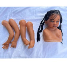 30in Reborn Baby Doll Kit Unassembled Painted Doll Kit with Hand-Rooted Hair DIY