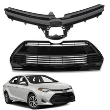 For 2017 2018 2019 Toyota Corolla L LE XLE CE Front Bumper Upper & Lower Grille