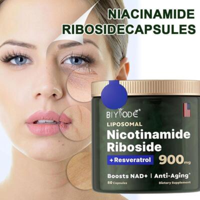 NAD+ Anti-Aging Supplement with NR & Resveratrol Boost Energy Enhance Focus I1Y1