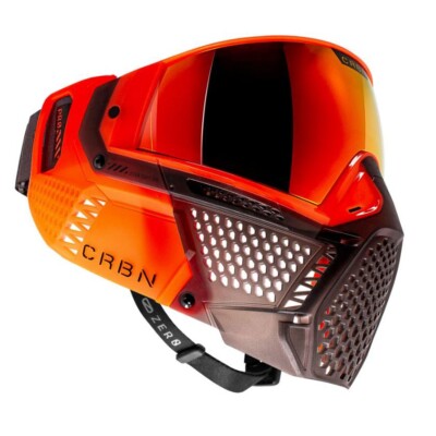 CRBN Carbon Paintball Zero Pro Series Goggle Mask - More Coverage - Blaze