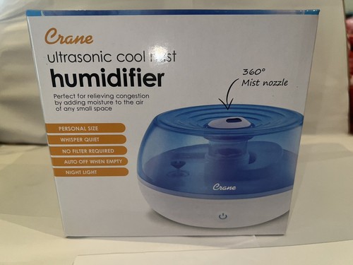 Crane EE-5951 0.2 Gal. Ultrasonic Cool Mist Humidifier - Blue and White - Picture 13 of 13