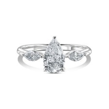 Diamond Engagement Ring VVS2 E Pear 1.80 Ctw Lab Created IGI Certified Special