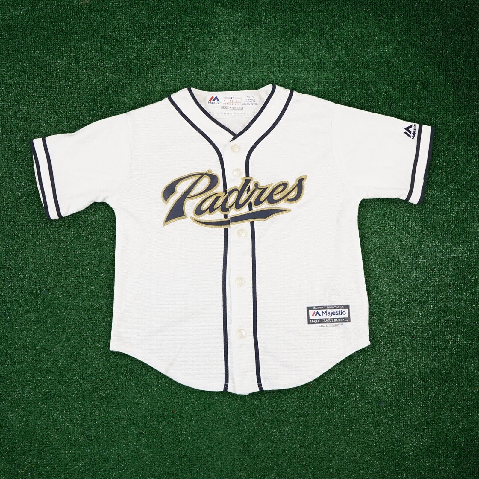 San Diego Padres Boy's Cool Base Pro Style Replica Game Jersey  (Small) White : Sports & Outdoors