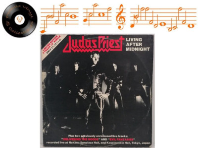 Judas Priest Living After Midnight 12'' Single A1 B1 Pressing - EX
