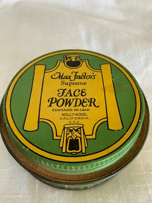 Vintage Max Factor's Supreme Face Powder Hollywood Ca. No Lead  No.16 Spanish