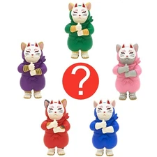 Japanese Blind Box Ninja Cat White Gray Calico Orange Tabby 1 Random Mini Figure