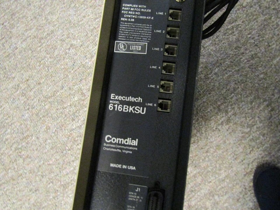 Comdial Executech Model 616BKSU 6 LINES Station Phone System made in USA - Image 4 of 4