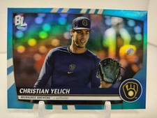 CHRISTIAN YELICH RARE Blue Foil 2023 Topps Big League Baseball #271 SP Box Hit!