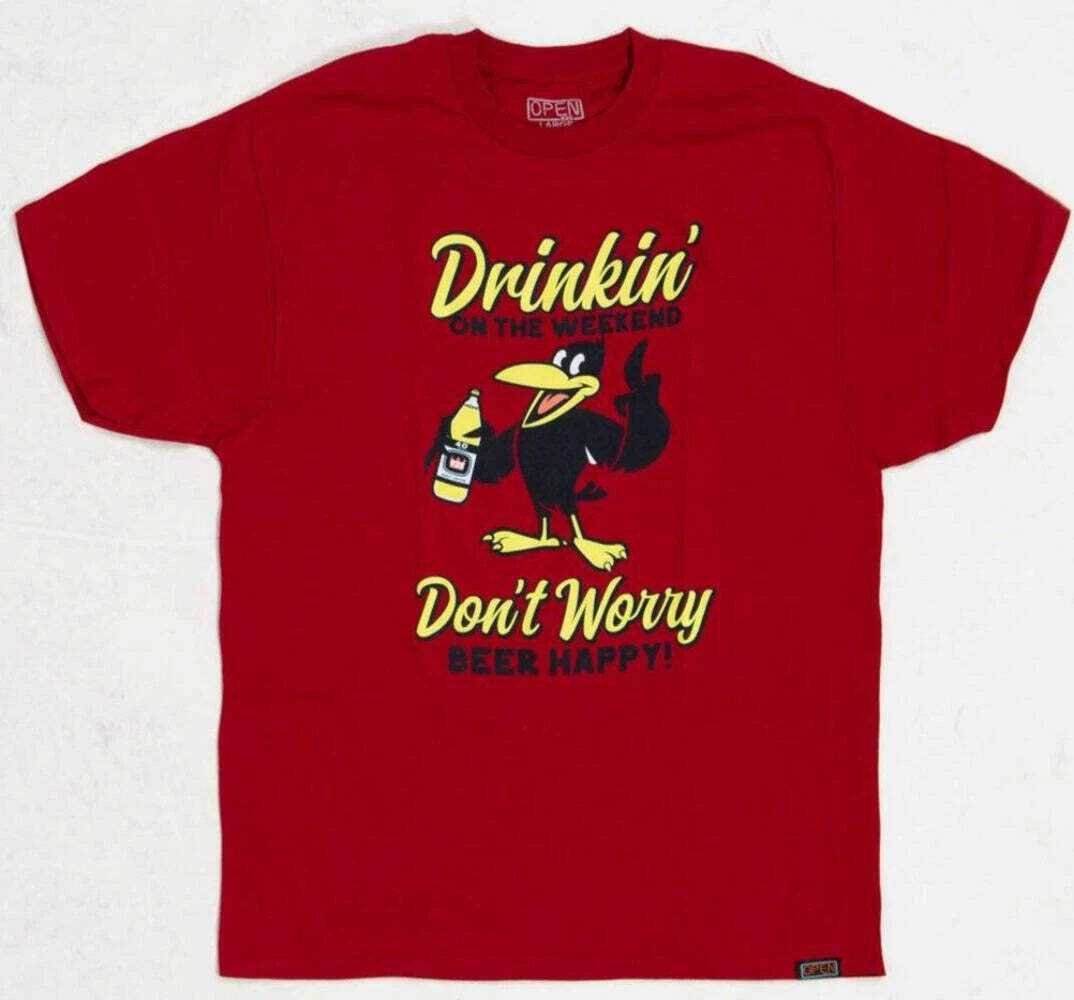 Открытая мужская футболка 925 Beer Happy Cardinal Унисекс 3890₽