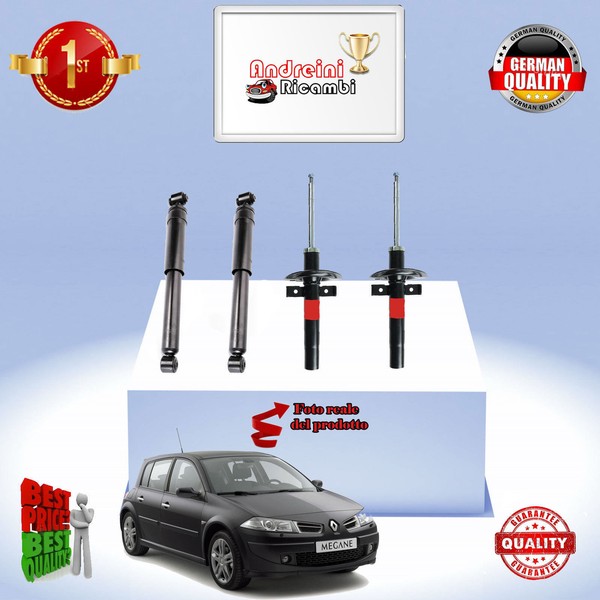 Set 4 StoßDäMpfer Vorderseite + Heck Renault Megane Ii 1.5 Dci 74KW Ab 2003 ->-image