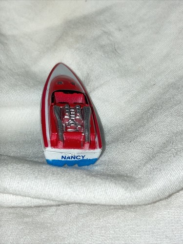MICRO MACHINES SPEED BOAT TYPE 1 NANCY RED WHITE BLUE VINTAGE 1990s GALOOB TOYS - Picture 3 of 5