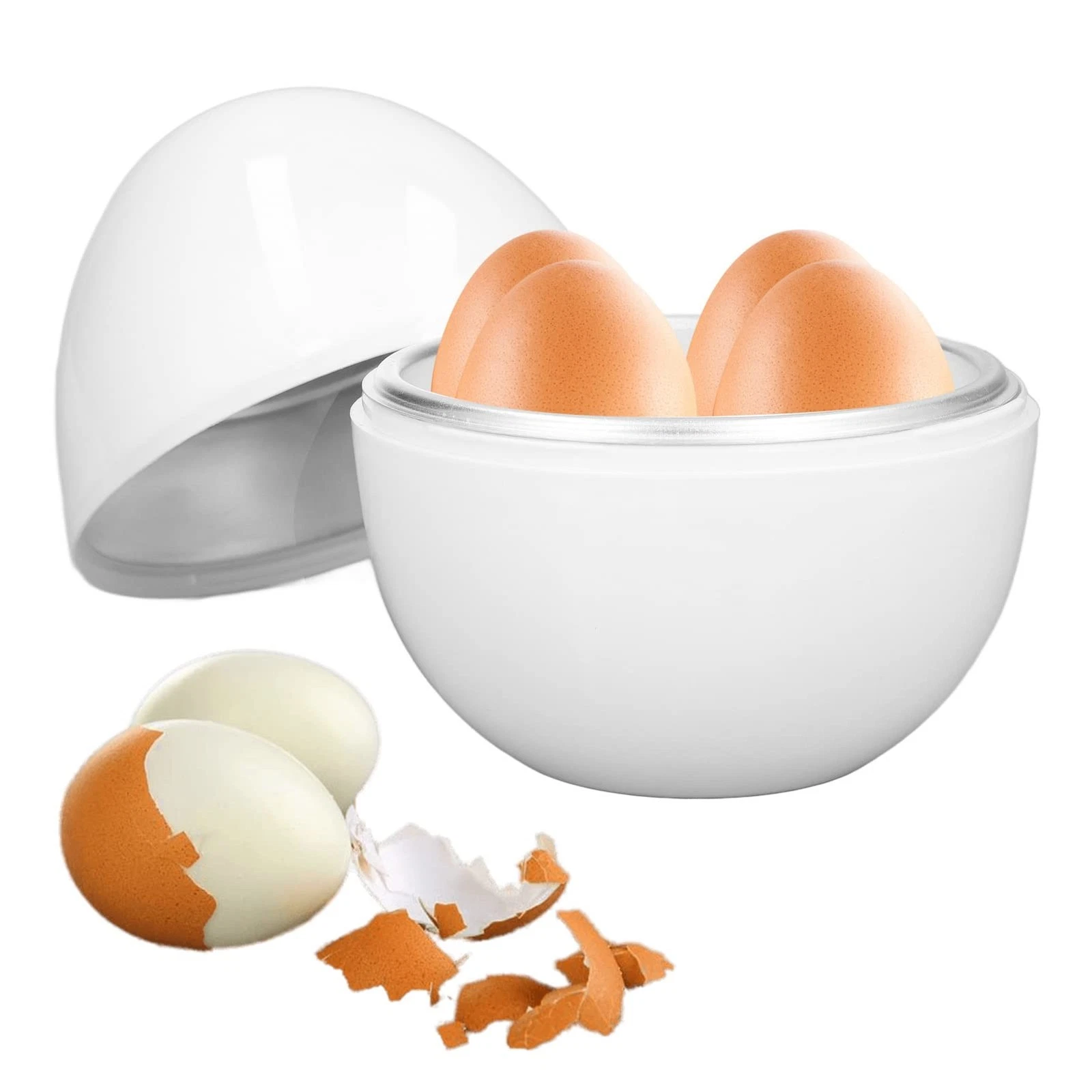 Hard Boiled Egg Cooker, Electric Egg Cooker 4 Eggs Capacity Compact Design AB...