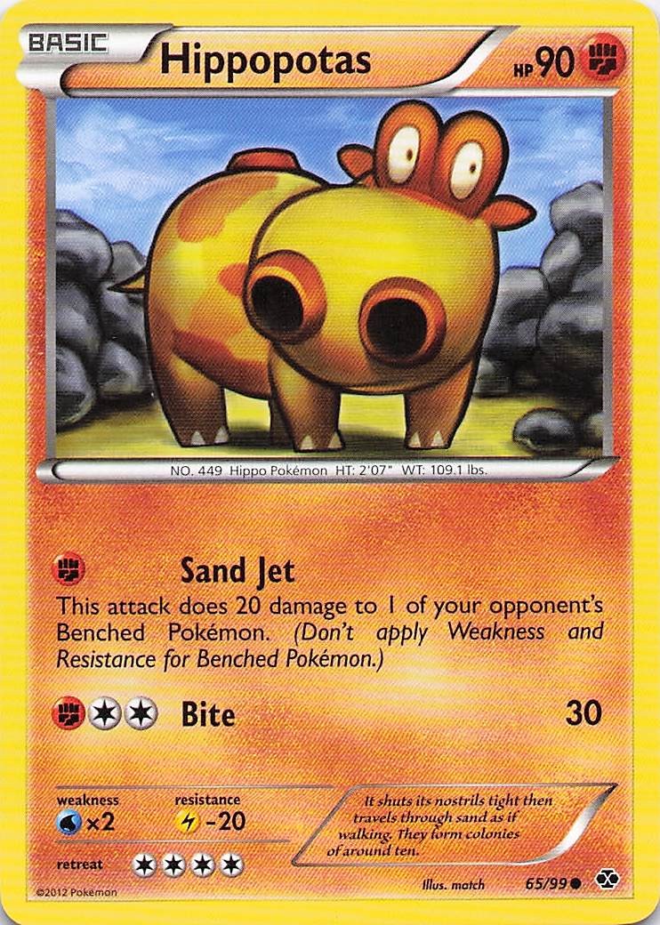 Pokemon Card - Hippopotas - (65/99 - Next Destinies)