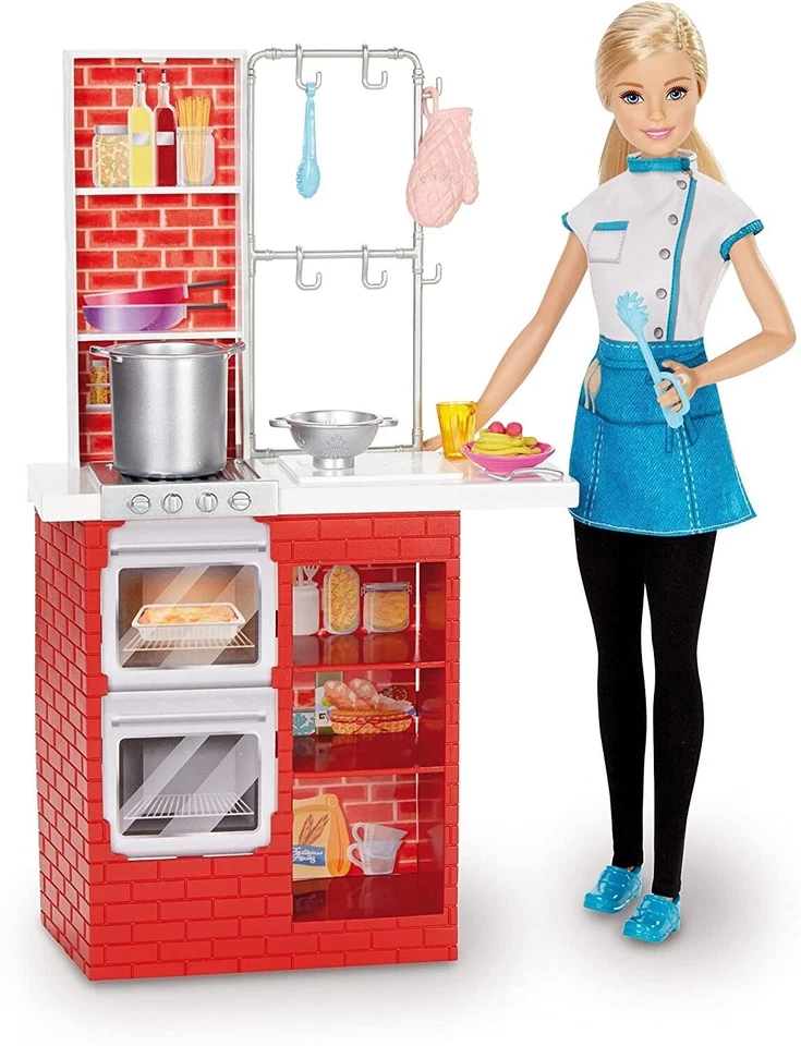 Barbie Cucina Grande con Bambola – Set Giocattoli Cucina per Bambole GG00513 - Immagine 3 di 4