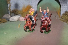 EXCELLENT PAIR OF LEAD TOY COWBOYS ON HORSEBACK MADE BY TIMPO OF ENGLAND