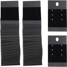 100Pcs Black Velvet Plastic Earring Cards Earring Display Hanging Jewelry Displa