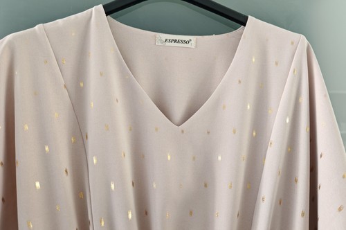 Espresso Kleid Beige Gold Größe S/M - Sehr Guter Zustand - Bild 2 von 3