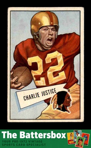 Charlie Justice #18 1952 Bowman Small card