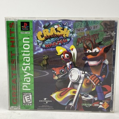 Crash Bandicoot Warped Playstation 1 PS1 Greatest Hits Game Complete