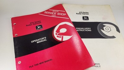 John Deere Operator's Manual OM-A35085 issue K3 for 970 Roller Harrows 1983