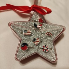 NWT Claire's Star 4th July Patriotic Girls Ring Set In Star Shape Box