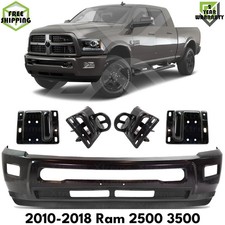 Front Bumper Face Bar Primed Bumper Brackets Kit For 2010-2018 Ram 2500 3500 Front Bumper Face Bar Primed Bumper Brackets Kit For 2010-2018 Ram 2500 3500