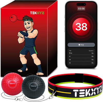   Reflex Ball with Counter App & Online Community, 2 Difficulty Levels Boxing Ba