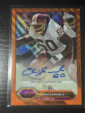 Chris Samuels 2023 Topps Chrome #TCA-CSA Orange Wave Auto /25